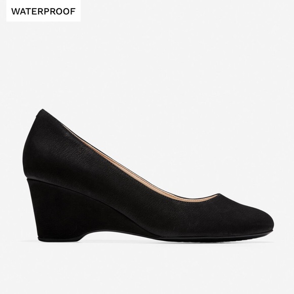 Cole Haan The Go-To Wedge Black 2.3inch wedge heel - Picture 1 of 4